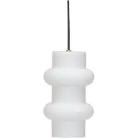 Hubsch Hengelampe Pilule Double, matt hvit, Ø 15 cm, glass