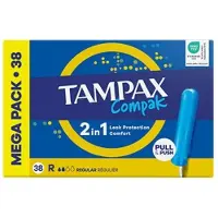 Tampax Compak Vanlige Tamponger 38 Enheter