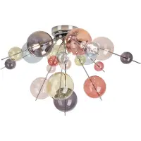 Näve Taklampe Explosion, Ø 57 cm, glass, pastellfarget, G9