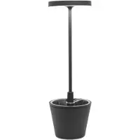 Zafferano Poldina Reverso batteridrevet bordlampe, grå