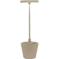 Zafferano Poldina Reverso batteridrevet bordlampe, sandfarget