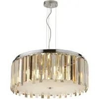 Searchlight Hengelampe Clarissa med krystallprismer, Ø 60 cm