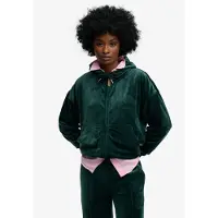 Superdry for woman. W2012544A Sweatshirt Country Club Velour green (S), Casual, Polyester