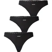 HUGO for woman. 50566737 Set 3 Micro Thongs black (S), Homewear, Polyamide