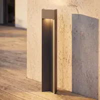 LUCANDE LED-gatelampe Kaholo, matt svart, 90 cm, IP44