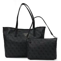 GUESS for woman. HWESG951428 Victtoria 2-in-1 tote bag in dark grey (OSFA), Black, Casual, Polyurethane