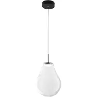 FABAS LUCE LED-hengelampe Noa, klar, glass, Ø 25 cm, CCT, dimbar