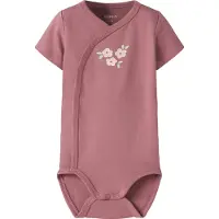 Name it Omslagsbody k/e - NbfVubie - Mesa Rose/Blomster m. Glimm - - 1 år (80) - Kortermet body
