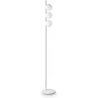 Ideal Lux gulvlampe Binomio, hvit, høyde 160 cm, metall, 3 lyskilder