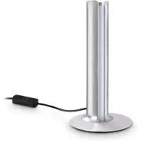 Ideal Lux LED-bordlampe Dorica, stålfarget, høyde 25 cm