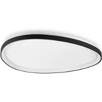 Ideal Lux LED-taklampe Gemini, svart, 81 cm, 2700 K, av/på
