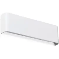 Ideal Lux LED-vegglampe Delta, hvit, bredde 30 cm, 4 000 K