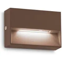 Ideal Lux utendørs vegglampe Dedra, brun, 10 x 6,5 cm