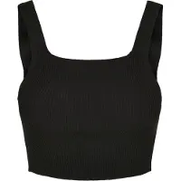 Urban Classics Cropped Knit Ermeløs T-skjorte