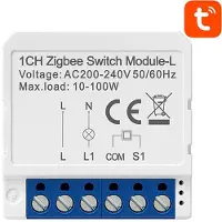 Avatto ZigBee LZWSM16-W1 smart trunk-bryter uten nøytral TUYA