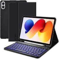 Tech-Protect Xiaomi Redmi Pad 2 Pro/Poco Pad M1 SmartCase Pen Bluetooth-tastaturveske - svart