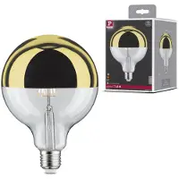 Paulmann LED-pære E27 G125 827 6,5W Hodespeil gull