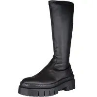 Art for woman. 119561101003_001 Leather boots 1956 Nappa black (38), Flat, Zip, Casual