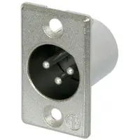 Neutrik NTR-NC3MP, XLR, Sølv, Messing, Nickel, Polyamid, Stål, Zink-stål, Nickel, UL 94 HB, IEC 61076-2-103, IP 40, IEC 68-2-20, -30 - 80 °C