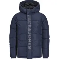 Jack & Jones Kids Polstret Jakke - JCOSpeed - Navy Blazer/Tone In Ton - - 10 år (140) - Dunjakke