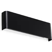 Ideal Lux LED-vegglampe Delta, svart, bredde 30 cm, 4 000 K