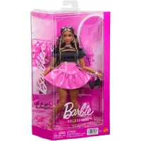 Barbie Deluxe Style Black Top Pink Skirt Set
