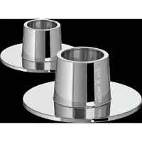 Fyrklövern ester & erik lysestake 6 x 2,5 cm 2-pk, Sølv blank