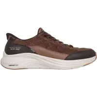SKECHERS for man. 232618 Dark brown Slip-Ins: Contour Foam - Cozy Fit Cordelux Sneakers (44), Flat, Laces, Casual