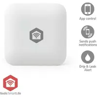 Nedis SmartLife vannlekkasjesensor Zigbee 3.0 batterilevetid 12 måneder, hvit