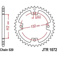 ItalyRacing 520 Jtr1072.36 Steel Bakre Tannhjul