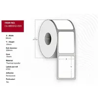 Capture - Polyester - permanet adhesiv - hvit - 38 x 19 mm 67420 etikett(er) (10 rull(er) x 6742 merkelapper
