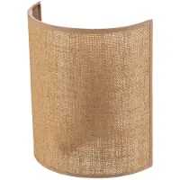 Duolla Vegglampe av jute, brun, tekstil, 24 cm høy, E27