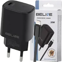 Beline PD 3.0 20W Lightning Lader - iPhone 14/13/12/X/iPad Pro - svart