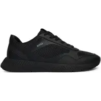 BOSS for man. 50568928 Titanium black sneakers (45), Flat, Zip, Casual