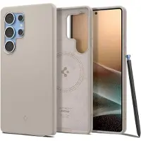 Spigen SILICONE FIT MAG MAGSAFE GALAXY S25 ULTRA NATURAL TITANIUM