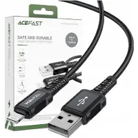 Acefast MFI USB - Lightning-kabel 1,8 m, 2,4 A svart (C4-02 A Svart)