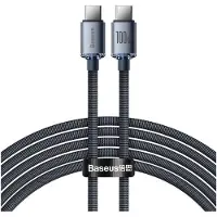 Baseus Crystal Shine USB-C / USB-C Kabel CAJY000701 - 2m - Svart