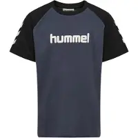 Hummel T-skjorte - HmlJR Logo - Ombre Blue - - 4 år (104) - T-skjorte