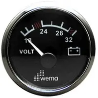 Wema Voltmeter 24 Volt Sort RF