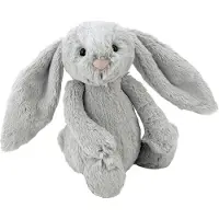 Jellycat Kosedyr - Medium+ - 31x12 cm - Bashful Silver Bunny - - OneSize - Kosedyr