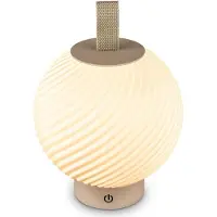 Briloner Brilo unplugged Globe LED-bordlampe med batteri, beige/hvit, IP44
