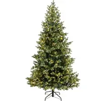 Everlands Enne juletre 180 cm Emerald Spruce med LED-lys i retrostil