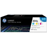 HP 304A / CF372AM 3-Pack Yellow Cyan Magenta Toner