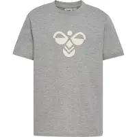 Hummel T-skjorte - hmlJR Reg Tukas - Grå Melert m. Logo - - 7-8 år (122-128) - T-skjorte