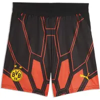 Puma Borussia Dortmund 26/27 Goalkeeper Shorts Youth, Clothing, Hot Heat/Black, 13-14Y