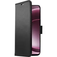 Screenor Smart OnePlus 15 flipdeksel, økoskinn og TPU, svart
