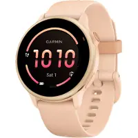 Garmin vívoactive 6 - 42 mm - metallisk rosa morgen - smartklokke med bånd - silikon - rosa daggry - håndleddstørrelse: 125-190 mm - display 1.2" -...