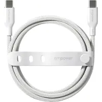 PanzerGlass empower by - USB-kabel - USB-C (hann) til USB-C (hann) - USB 2.0 - 48 V - 5 A - 2 m - Fast Power Charging (240W) - sølvhvit