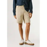 Pepe Jeans for man. PM8000041 Loose Tapered Shorts Helix beige (36), Casual, Cotton