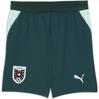 Puma Austria 2026 Shorts Youth, Clothing, Green Terrain/Mint Melt, 13-14Y